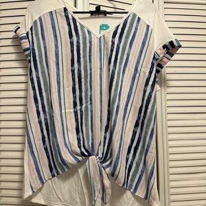 Women’s large striped shirt. Brand Fortune and Ivy. Tags still on. New.